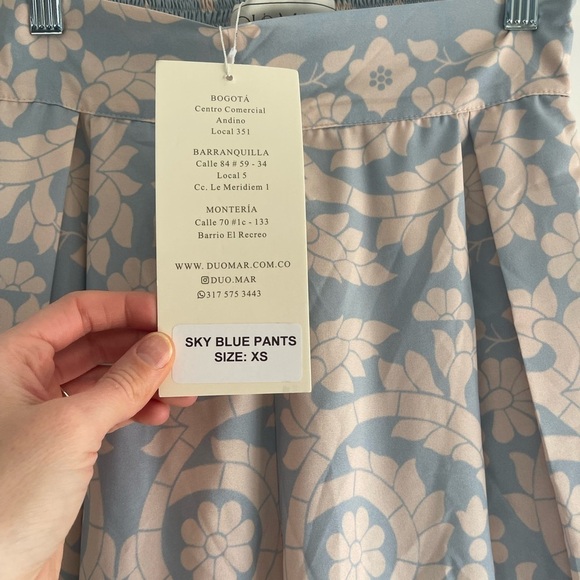 Duo Mar Sky Blue Wide Leg Pants - XS - Picture 3 of 7